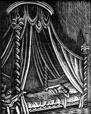 wood-engraving original print: For a Madrigal for Mountains and Molehills by Frances Cornford